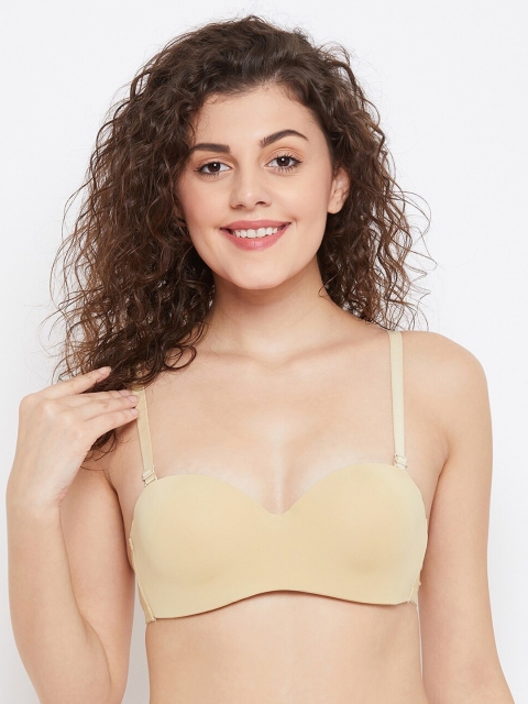

SECRETS BY ZEROKAATA Nude-Coloured Solid Underwired Lightly Padded Everyday Bra