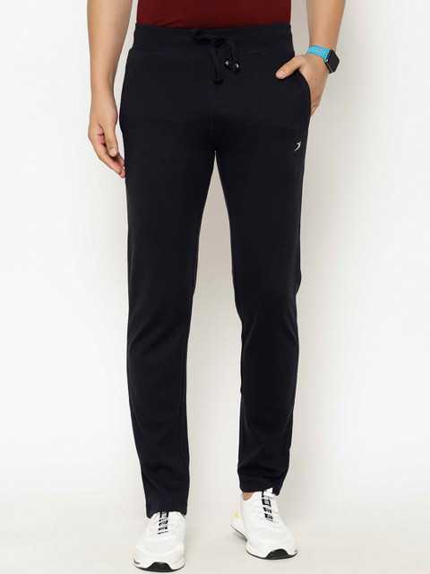 

SAPPER Men Navy Blue Solid Slim-Fit Track Pants