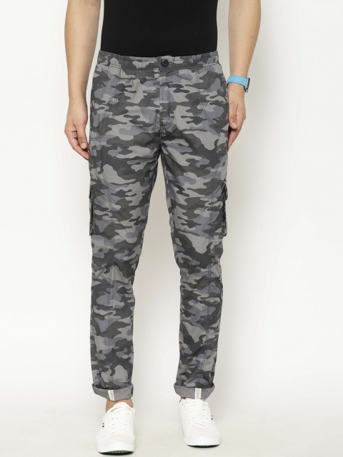 

SAPPER Men Blue Regular Fit Camouflage Printed Regular Trousers