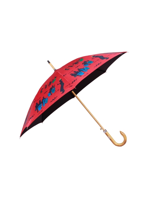 

Johns Unisex Assorted Printed 610 Woodking Non Foldable Semi Automatic Umbrella