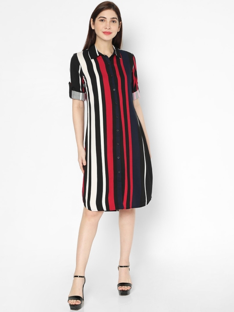 

Deal Jeans Women Red Striped Shirt Dress