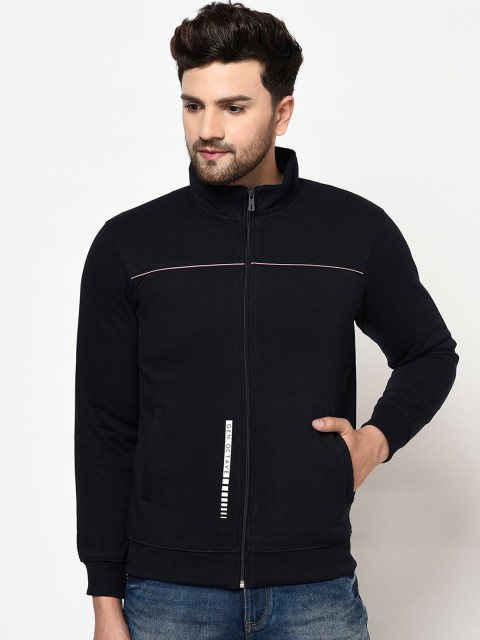 

Octave Men Navy Blue Solid Sweatshirt
