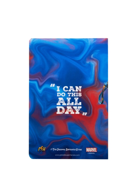 

Planet Superheroes Blue & Red Captain America A5 Notebook With Mjolnir