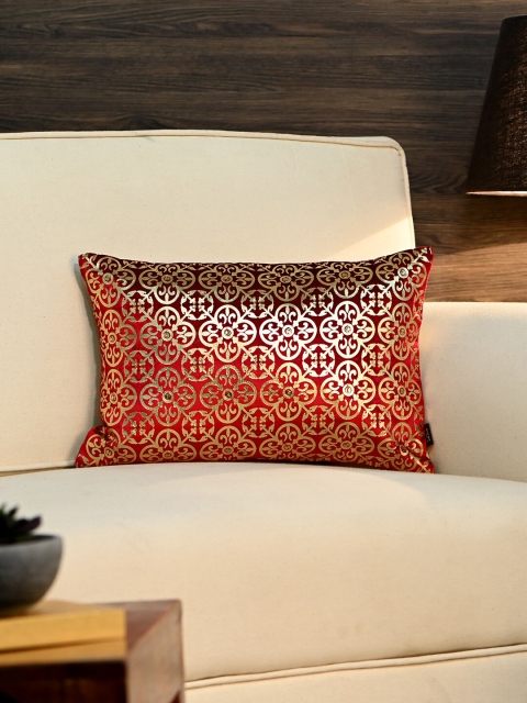 

Pure Home and Living Red Ethnic Motifs Rectangle Cushion Covers