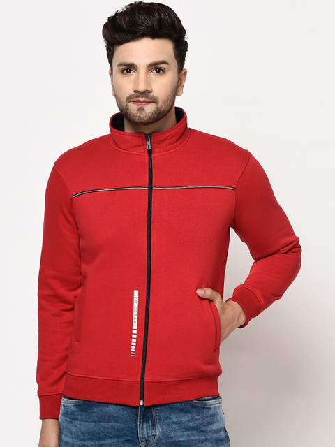 

Octave Men Red Solid Sweatshirt