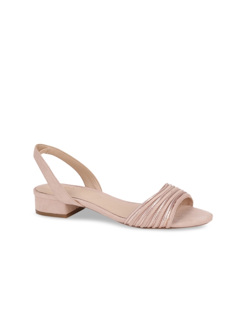 

ALDO Women Pink Textured Block Heels