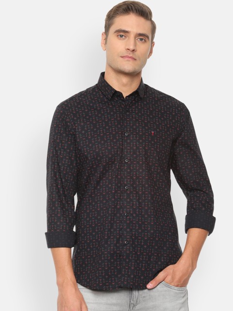 

Louis Philippe Jeans Men Black Slim Fit Printed Casual Shirt