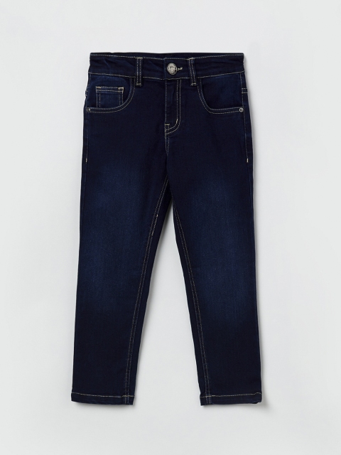

max Boys Blue Slim Fit Mid-Rise Clean Look Stretchable Jeans