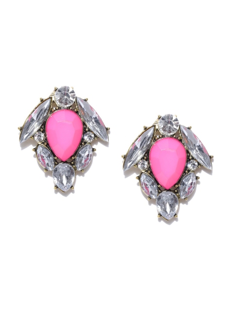 

ChicMela Gold-Plated & Pink Handcrafted Floral Studs