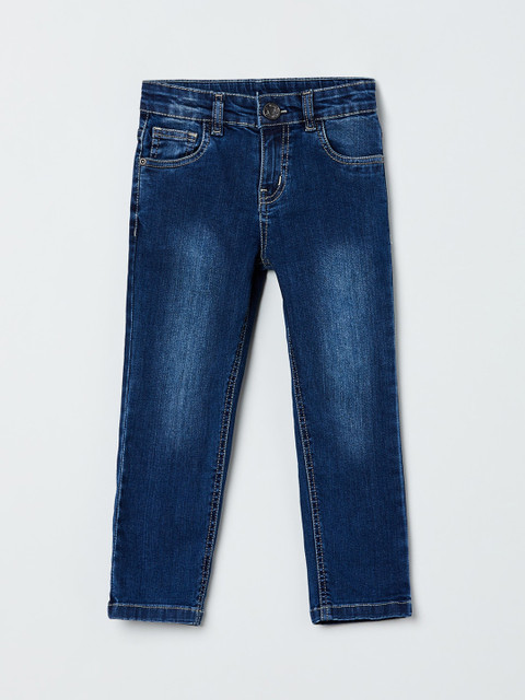 

max Boys Blue Slim Fit Mid-Rise Clean Look Jeans