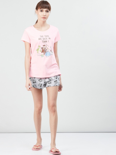 

max Women Pink Printed Night Suit