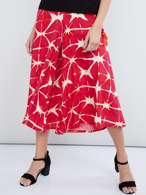 

max Women Pink Regular Fit Printed Culottes