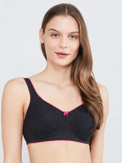 

max Charcoal Solid Non-Wired Lightly Padded T-shirt Bra SU20SCB08