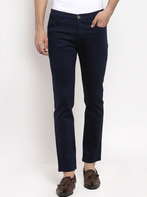 

Rodamo Men Navy Blue Slim Fit Mid-Rise Clean Look Stretchable Jeans