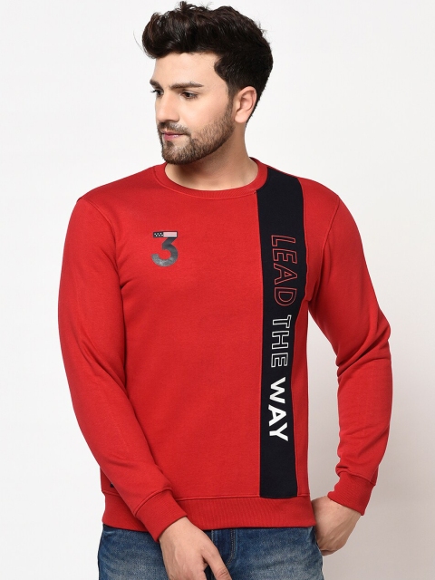 

Octave Men Red & Black Printed Sweatshirt