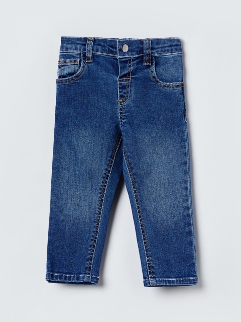 

max Boys Blue Slim Fit Mid-Rise Clean Look Jeans