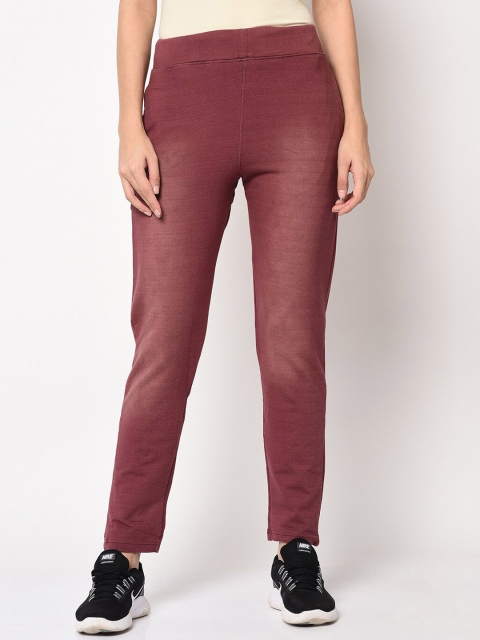 

ELEGANCE Women Maroon Solid Lounge Pants 4020_S