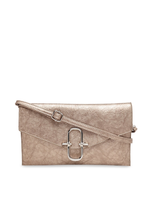 

MIO Borsa Champagne Pure Vegan Leather Textured Clutch