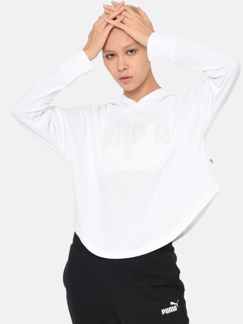 

Puma Women White Solid Cropped Sporty Jacket