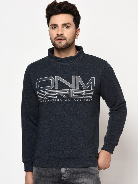

Octave Men Charcoal Grey Printed Sweatshirt