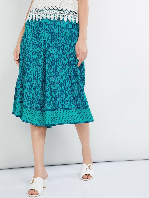 

max Women Green Regular Fit Printed Culottes