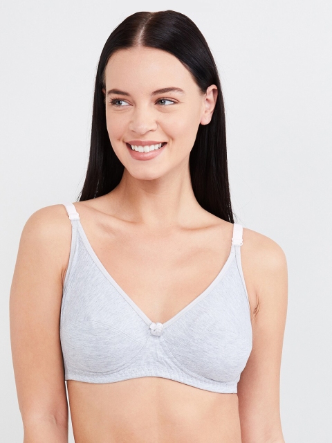 

max Grey Solid Non-Wired Non Padded T-shirt Bra SP20SCB01