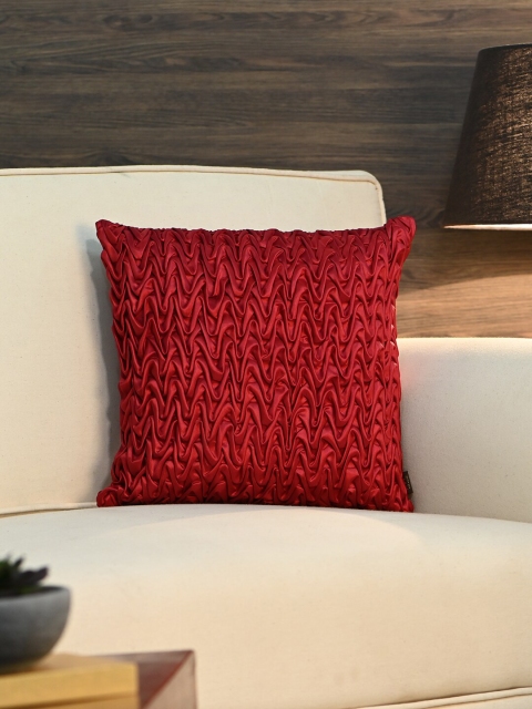 

Pure Home and Living Red Solid Square Cushion Covers