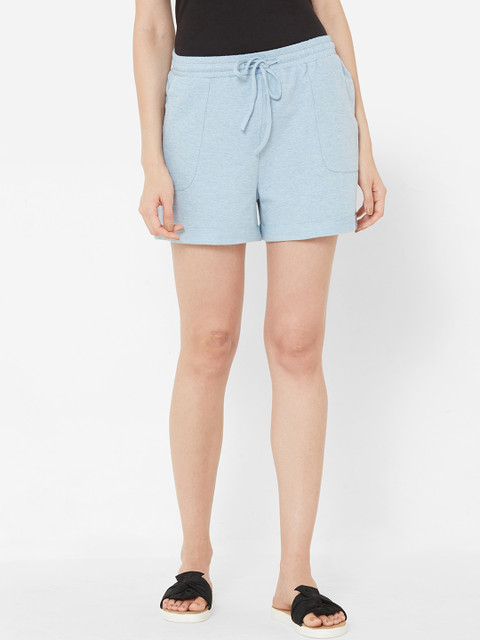 

Mystere Paris Women Blue Solid Lounge Shorts