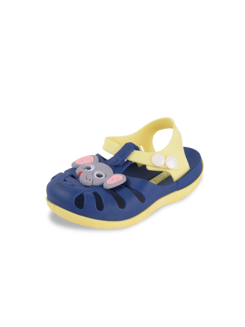 

Yellow Bee Boys Navy Blue & Yellow Colourblocked Comfort Sandals