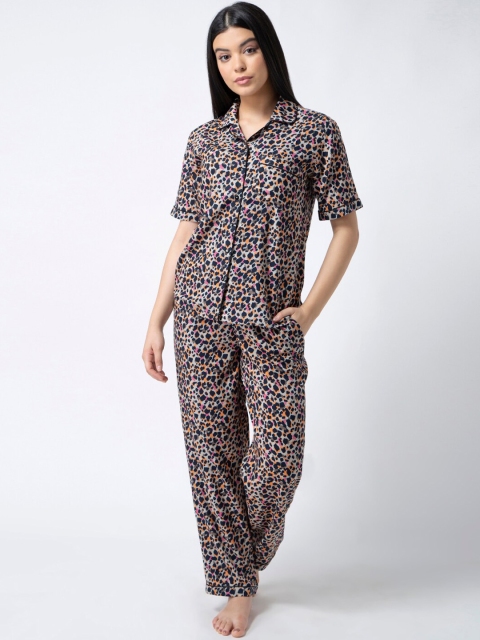 

ADORENITE Women Multicoloured Printed Night suit, Multi
