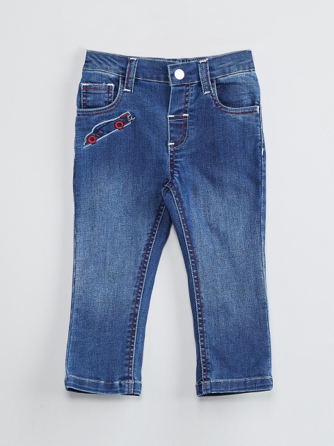 

max Boys Blue Regular Fit Mid-Rise Clean Look Jeans