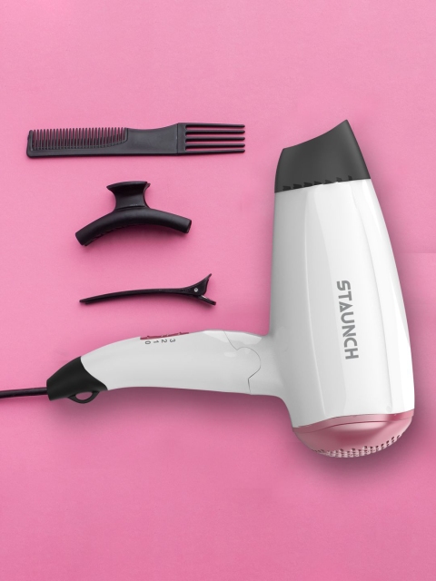 

Staunch White & Pink Foldable Hair Dryer SHD2011 1600W