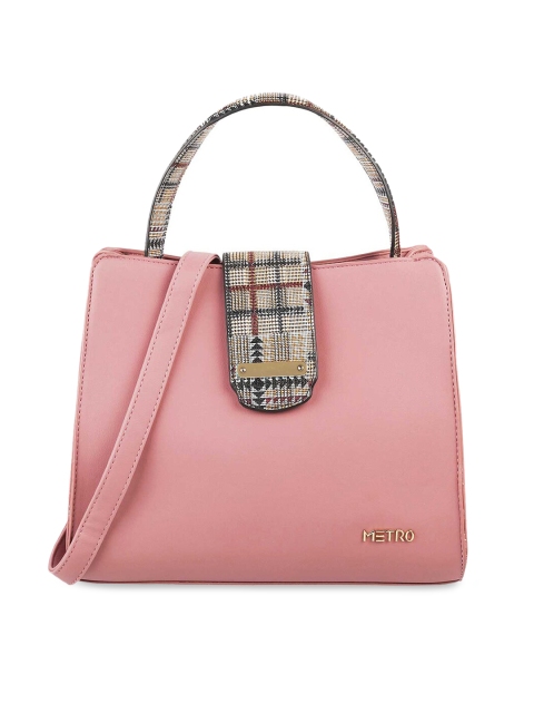 

Metro Pink & Beige Colourblocked Handheld Bag