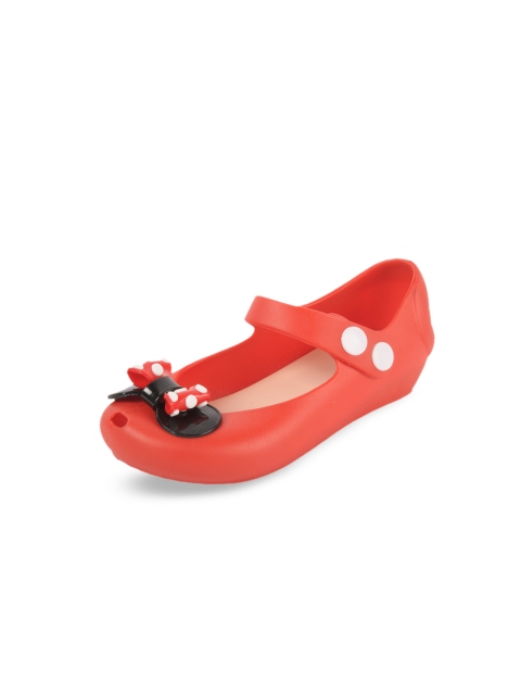 

Yellow Bee Girls Red Embellished Rubber Ballerinas