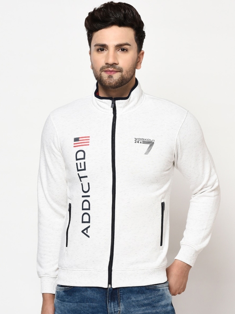 

Octave Men White Printed Sweatshirt