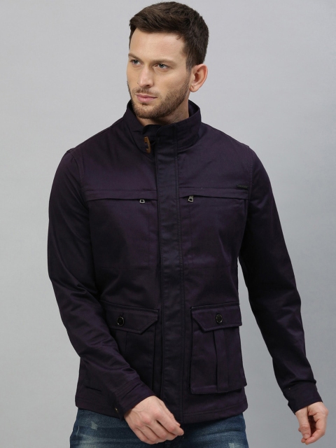 

RARE RABBIT Men Purple Solid Insulator Tailored Jacket