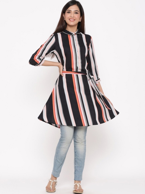 

Juniper Women Black & Pink Striped Tunic