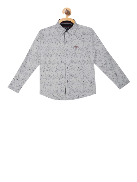 

Monte Carlo Boys Black & Grey Slim Fit Printed Casual Shirt