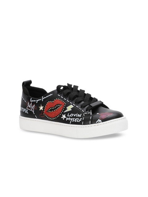 

ALDO Women Black Printed Sneakers