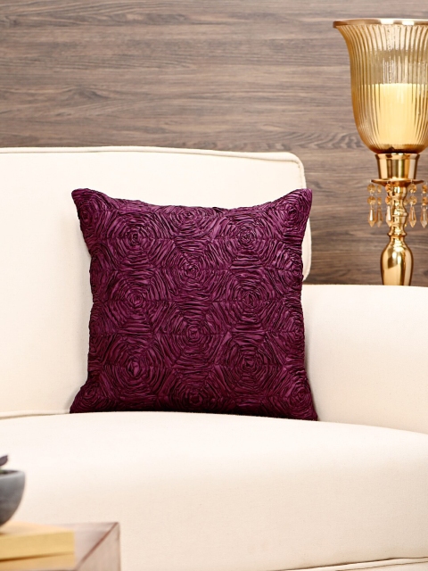 

Pure Home and Living Purple Single Self Design Square Cushion Covers