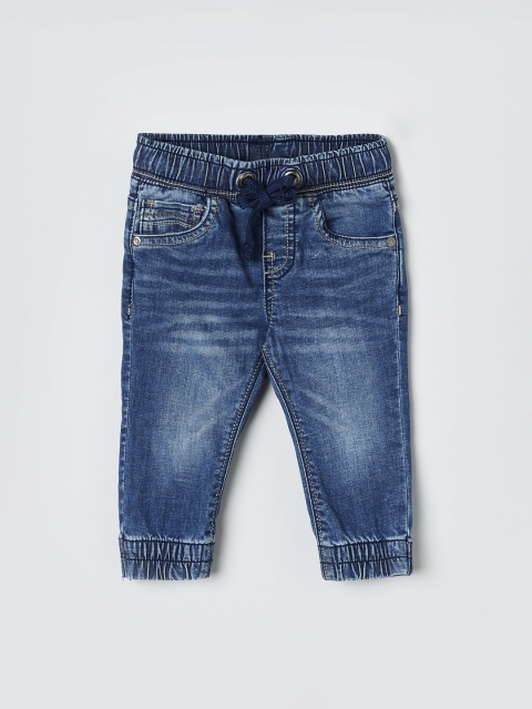 

max Boys Blue Jogger Mid-Rise Clean Look Jeans