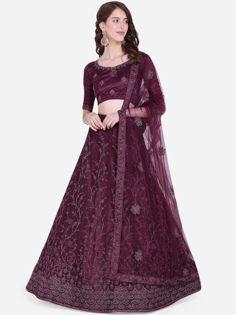 

Mitera Burgundy Ready to Wear Lehenga & Blouse with Dupatta