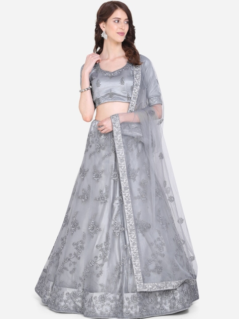 

Mitera Grey Ready to Wear Lehenga & Blouse with Dupatta