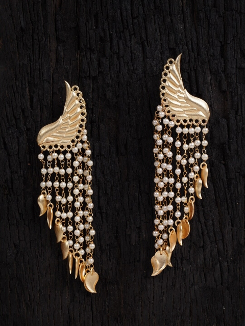 

Shoshaa Gold-Plated Handcrafted Contemporary Drop Earrings