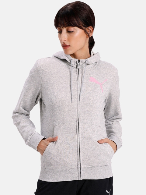 

Puma Women Grey Solid Sporty Jacket