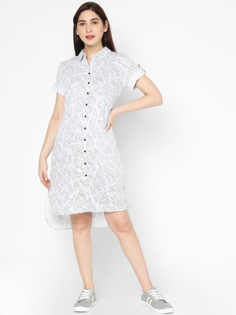 

Deal Jeans Women White Printed Shirt Dress