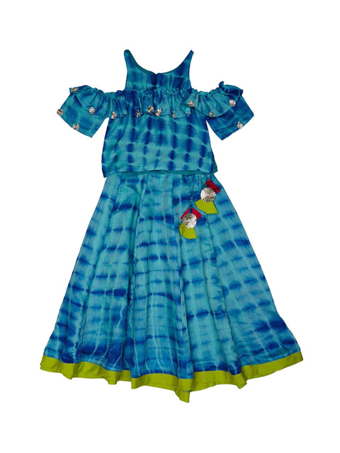 

charkhee Blue Ready to Wear Lehenga with Blouse