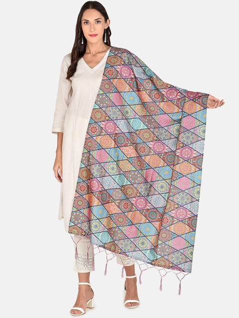 

Dupatta Bazaar Multicoloured Printed Art Silk Dupatta, Multi