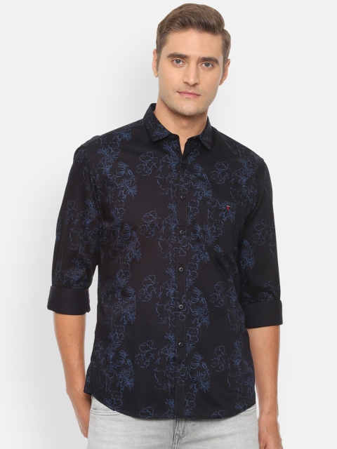 

Louis Philippe Jeans Men Black Slim Fit Printed Casual Shirt