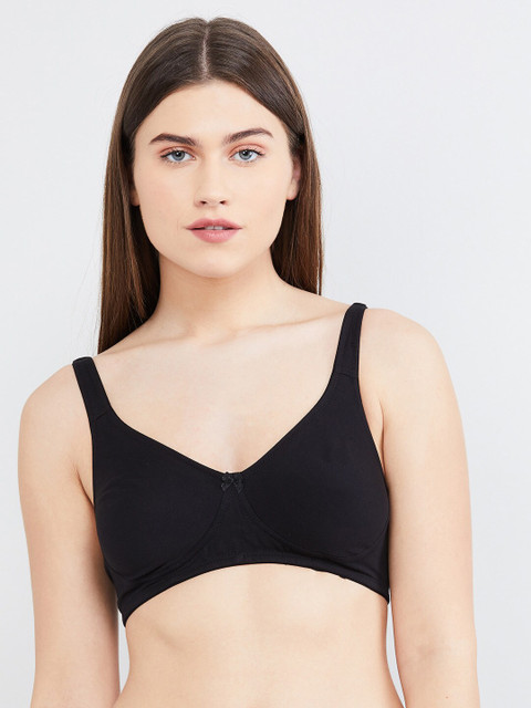 

max Black Solid Non-Wired Non Padded T-shirt Bra SP20SCB07BLACK